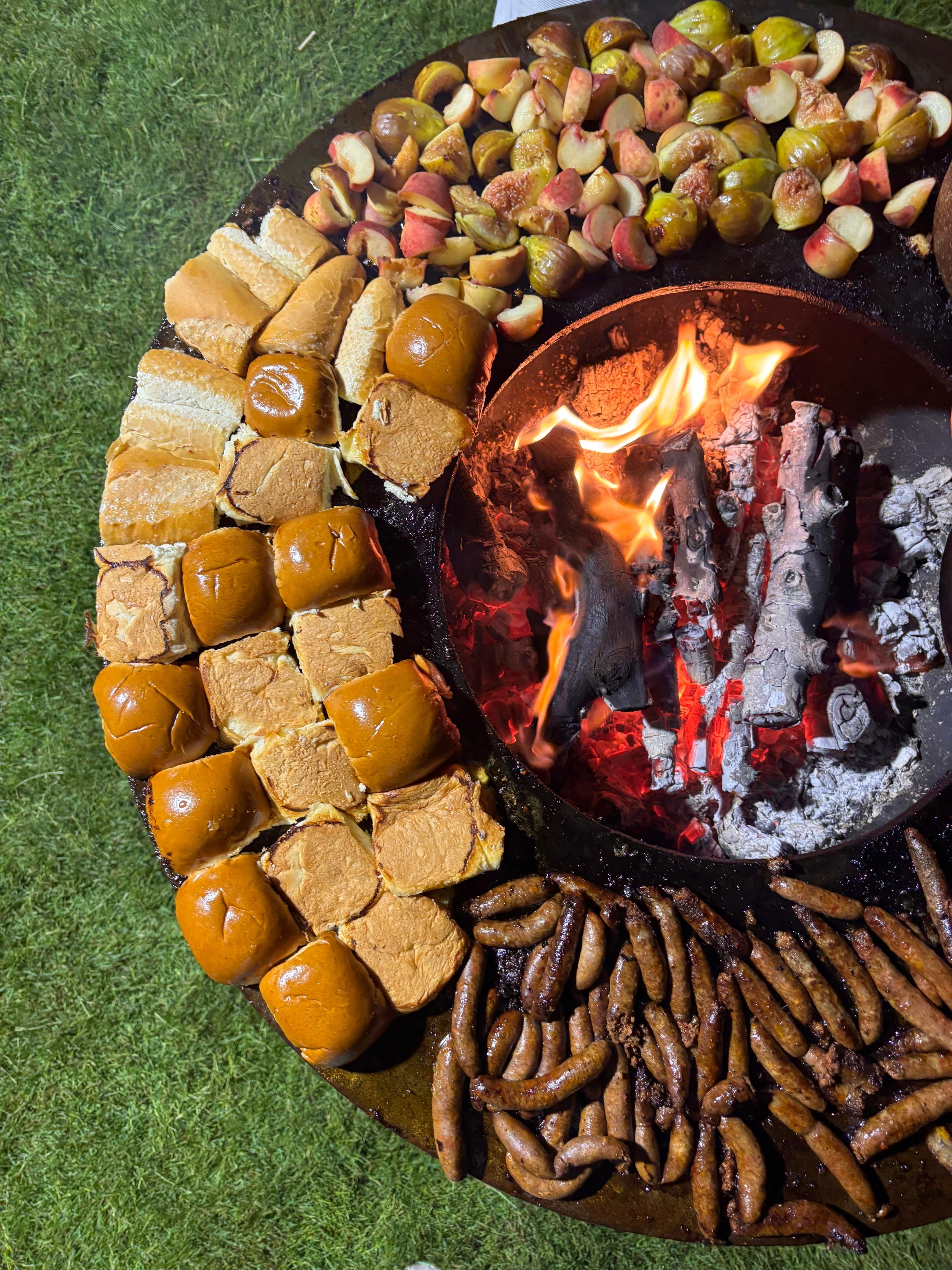 80 cm circular cooking plate of Grillit ARK 80 for multi zone outdoor BBQ