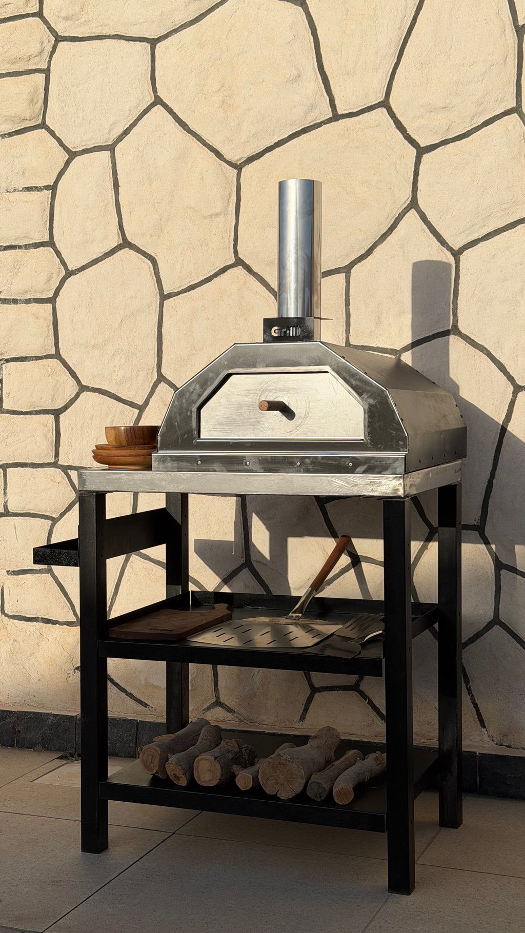 Authentic Italian style wood fired pizza oven by Grillit for outdoor cooking
