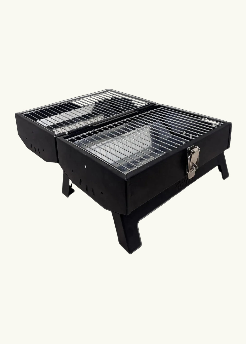 Grillit Double Barrel BBQ with dual grilling zones for simultaneous cooking