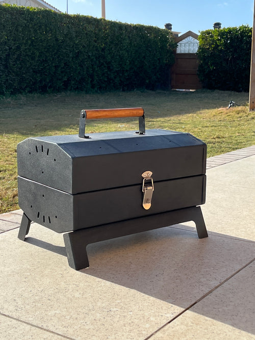 Grillit Double Barrel portable charcoal grill foldable BBQ in Egypt