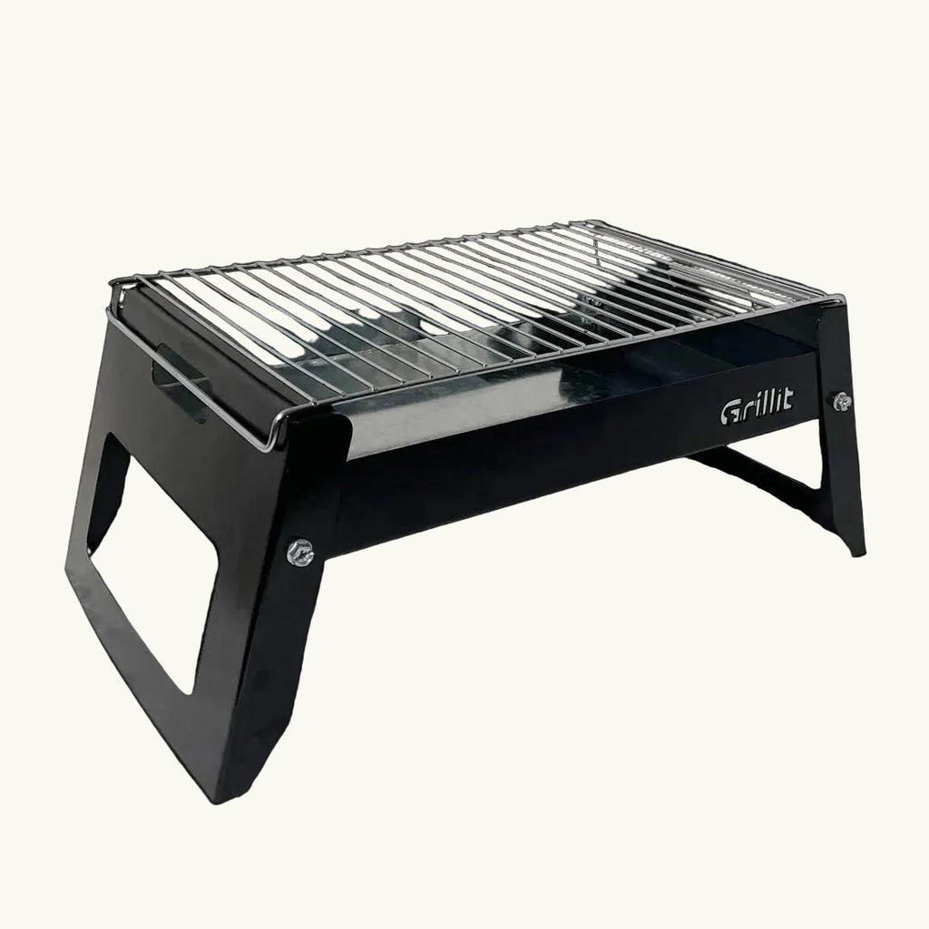 Grillit Slim portable BBQ grill packed inside durable carry bag for travel