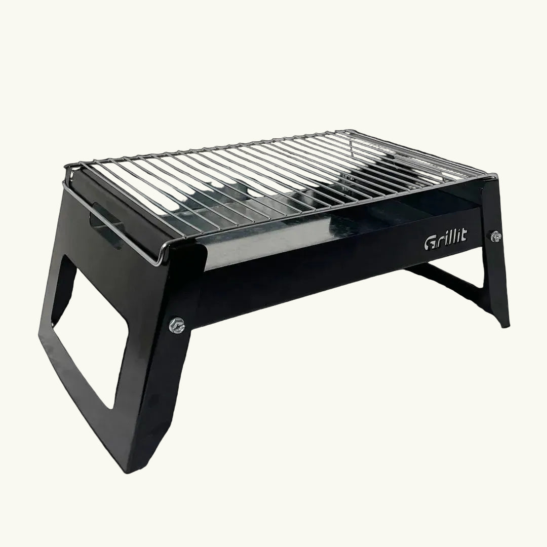 Grillit Slim portable BBQ grill packed inside durable carry bag for travel