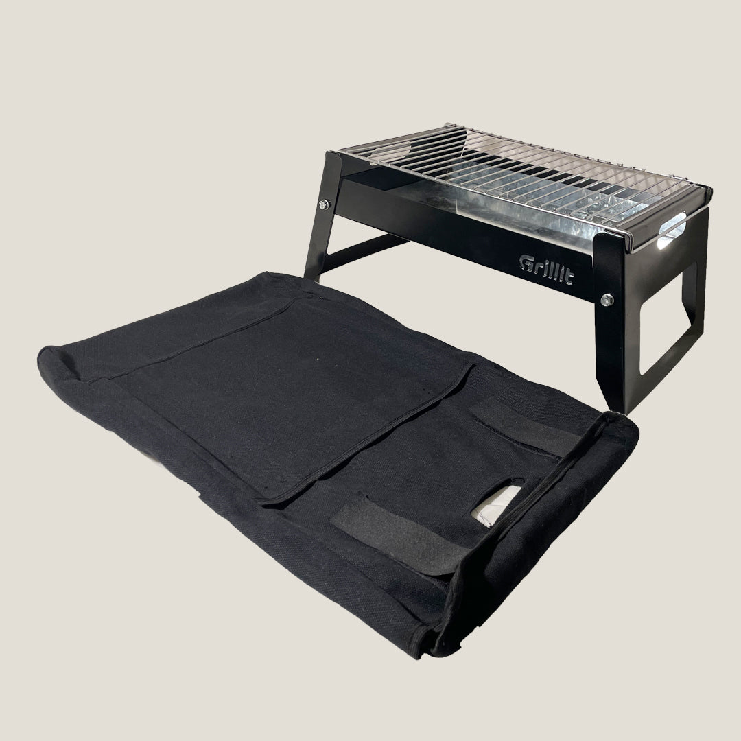 Grillit Slim foldable BBQ grill compact design for easy storage and travel