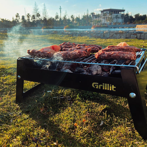 Grillit Slim portable charcoal BBQ grill for camping and rooftop use in Egypt

